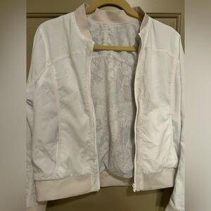 Lululemon White/ Cream Bomber Reversible Jacket - M